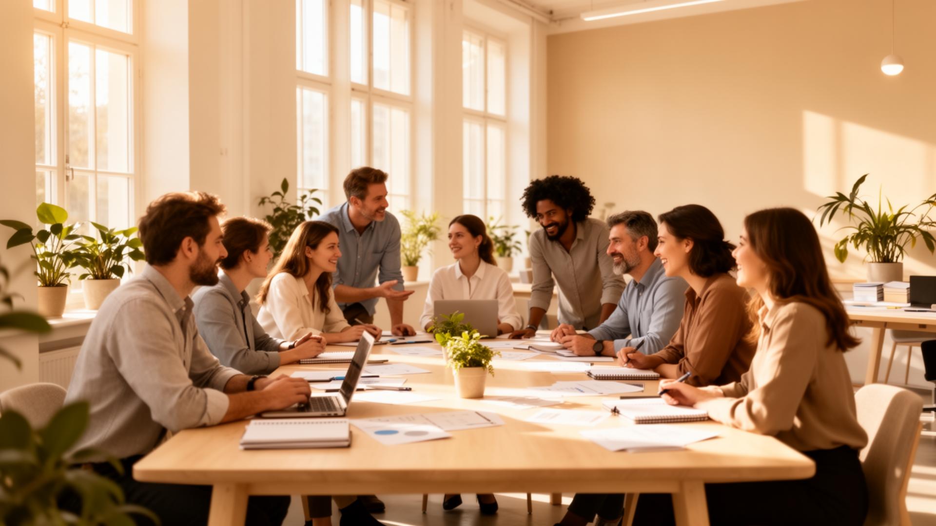 Workshop de transformation RH avec une équipe de consultants